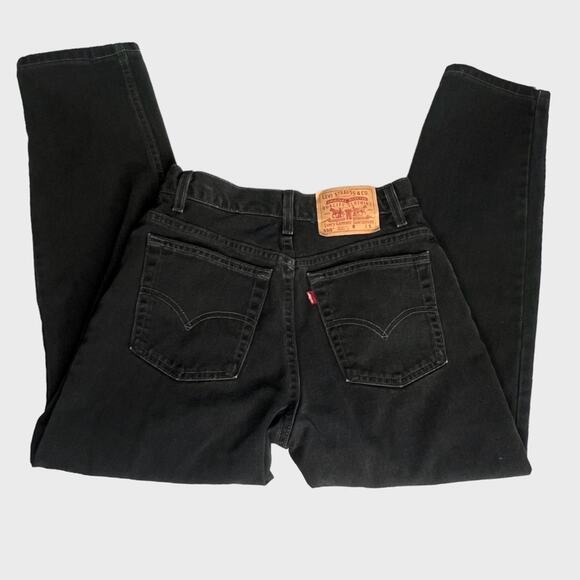 Levi’s VTG 2000 Y2K 550 Relaxed Tapered Denim USA Street Jean Black Womens 10 S - Picture 4 of 15